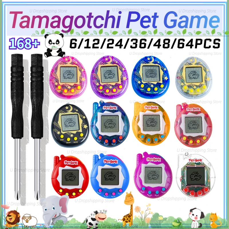 Tamagotchi Electronic Pet Virtual - 64-6 шт. Виртуальные брелоки-питомцы Тамагочи, электронные