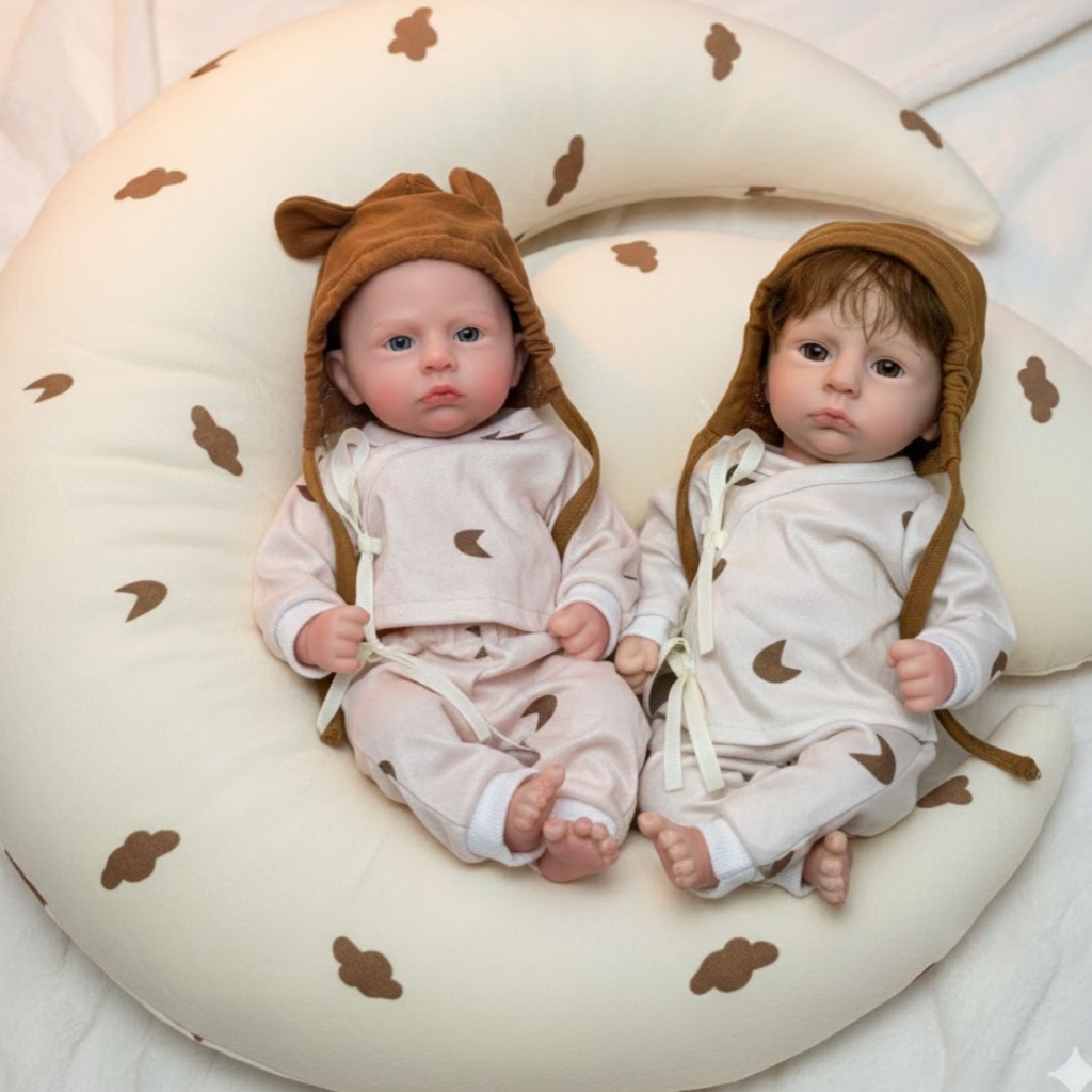 Reborn Baby Doll Silicone Realistic - Кукла-реборн AnjoDoll 33 см, силиконовая, для