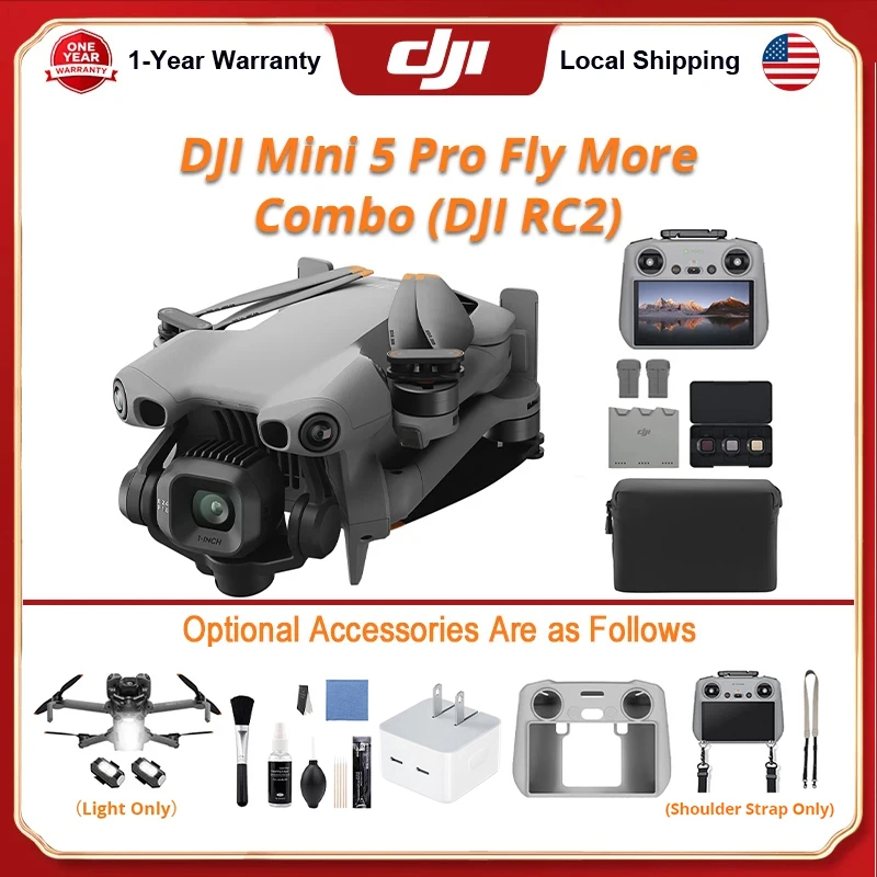 Комплект дронов DJI Mini 5 Pro – обзор и цена Fpv Brushless Rc Drone 4K