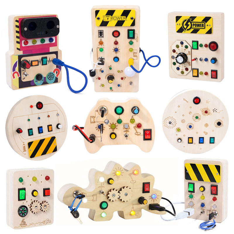 Доска Монтессори Busy, сенсорн – обзор и цена Montessori Wooden Busy Board Toddler