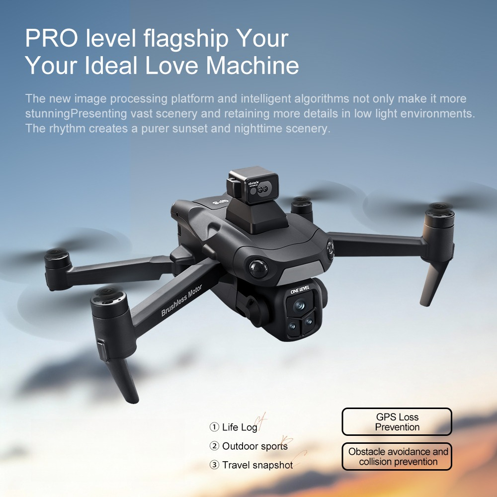 Оригинальный складной дрон A1R – обзор и цена Fpv Brushless Rc Drone 4K