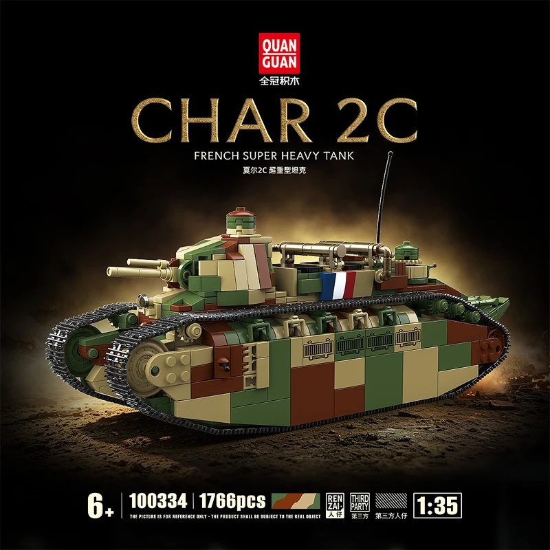 Французский танк Char 2C: Свер – обзор и цена Lego Compatible Military Tank