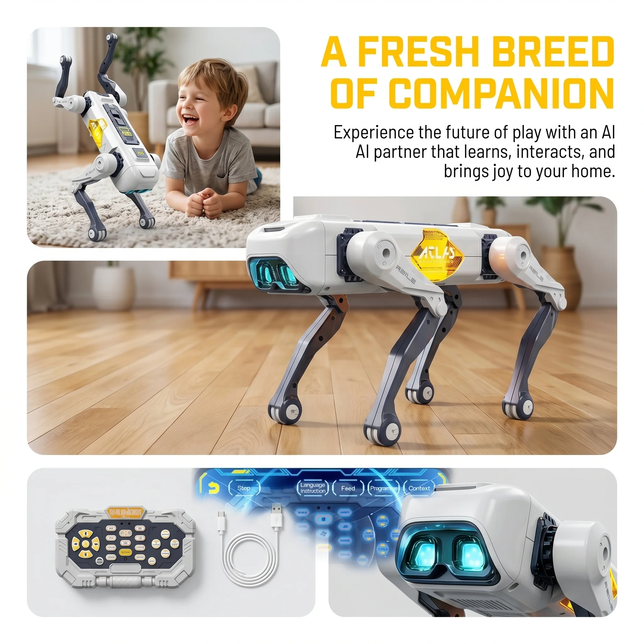 Умный робот-собака с ИИ, управ – обзор и цена Remote Control Toys